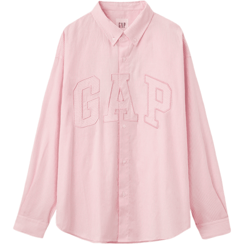 Рубашка Gap Long Sleeve Logo Stripe Shirt - Boxette Shop
